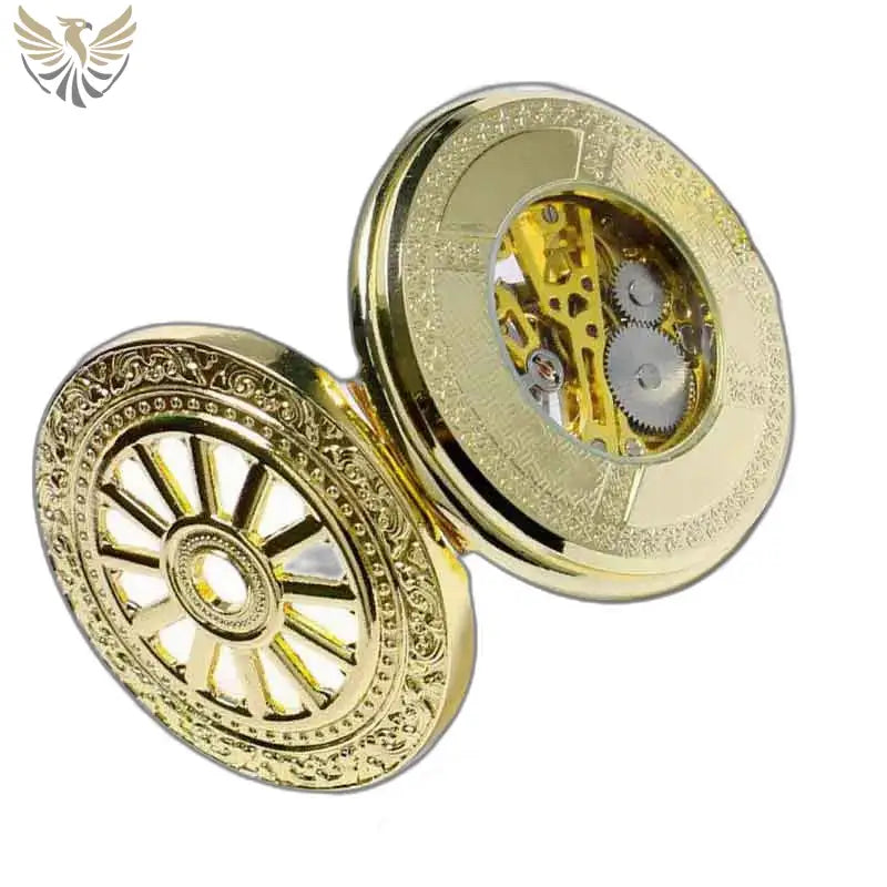 Montre Poche à Gousset Luxe Grenat D’or avec un élégant mouvement mécanique doré