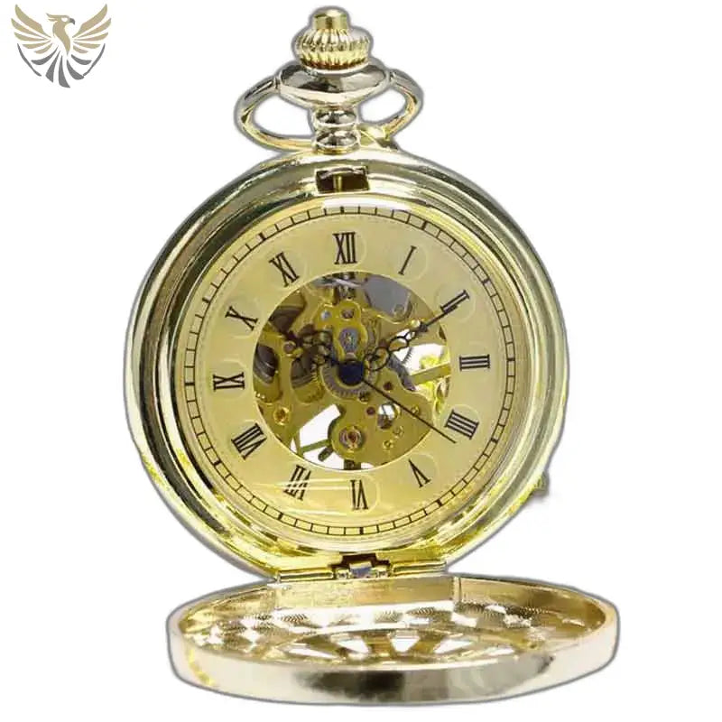 Montre Poche à Gousset Luxe Grenat D’or avec un élégant cadran doré