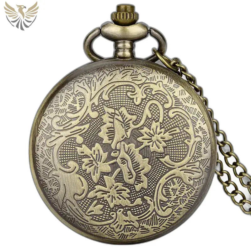 Montre Poche à Quartz Diamants Chouettes Classique en bronze ornée de détails exquis