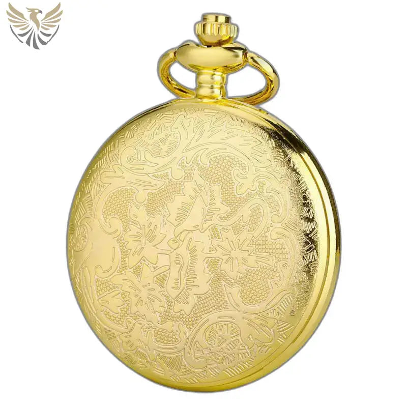 Montre Poche à Quartz Hibou Diamants Or, montre en or avec design élégant de hibou