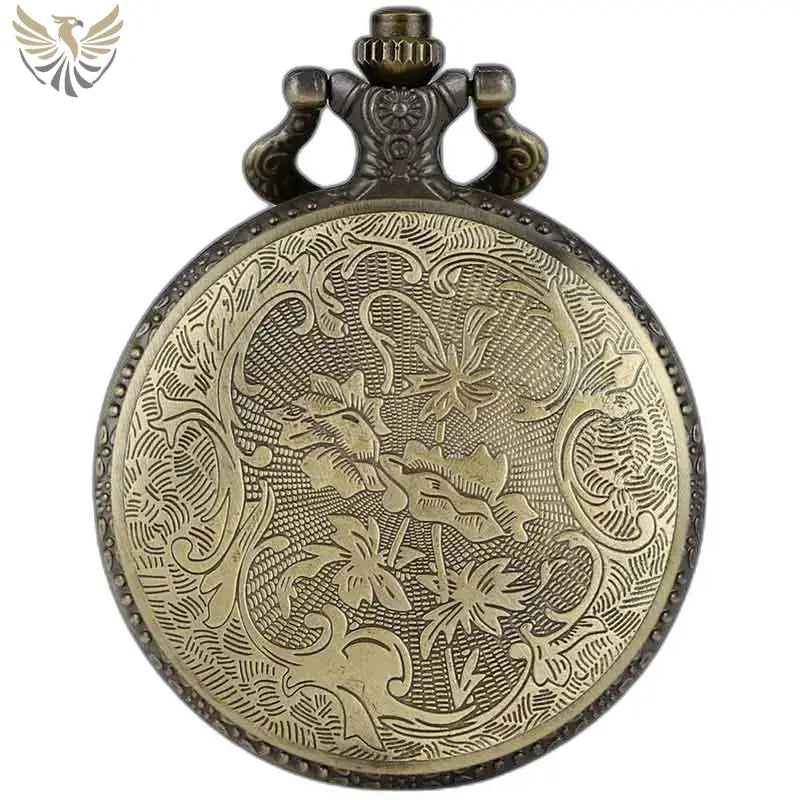 Montre steampunk collier avec médaillon ancien et montre en bronze ornée