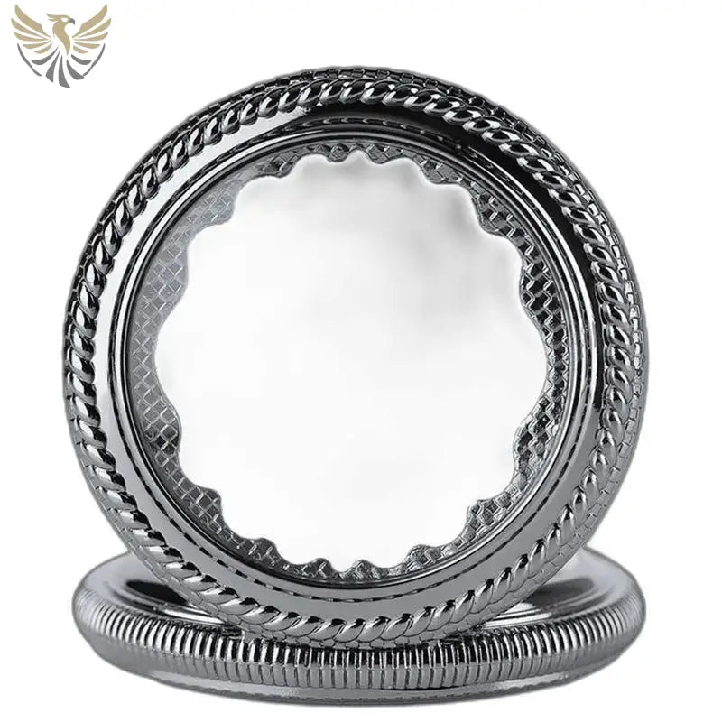 Bague décorative argentée pour Montre Steampunk Gousset avec affichage analogique