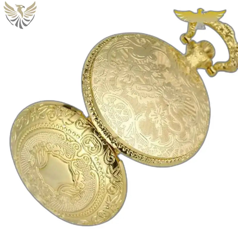 Montre de poche en or ornée, modèle Luxe Jaspe D’or Royal