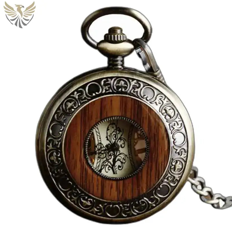 Poche à gousset en bois orme durable avec un style vintage et incrustation en bois