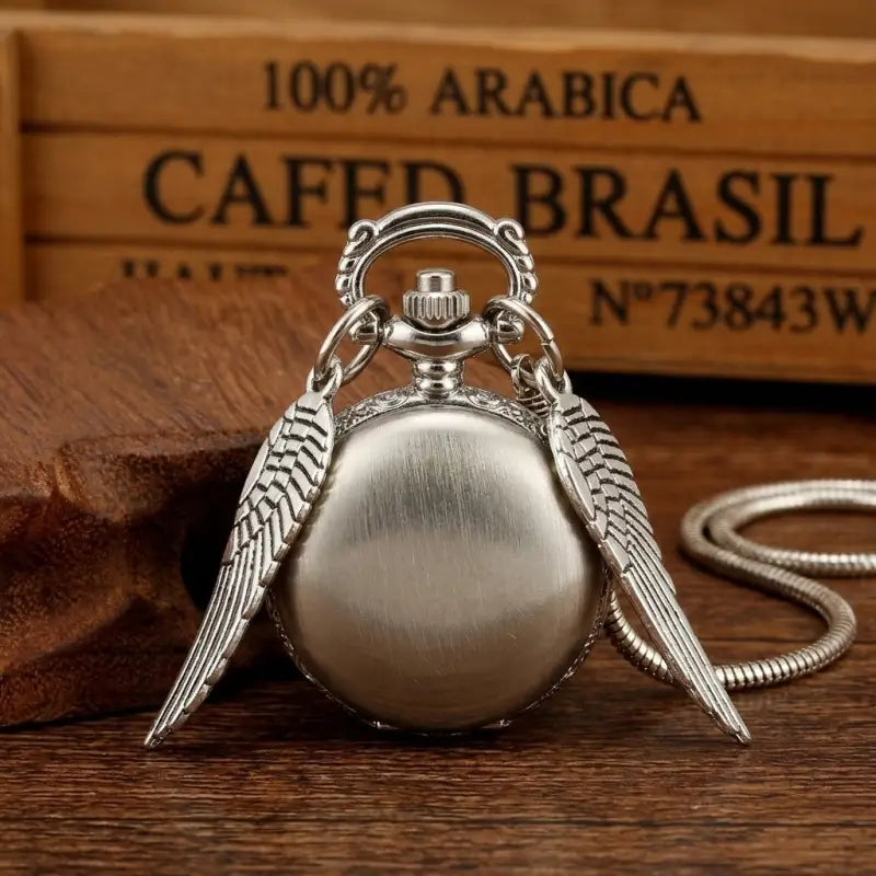 Montre à Gousset Quartz Collier Ailes Femme