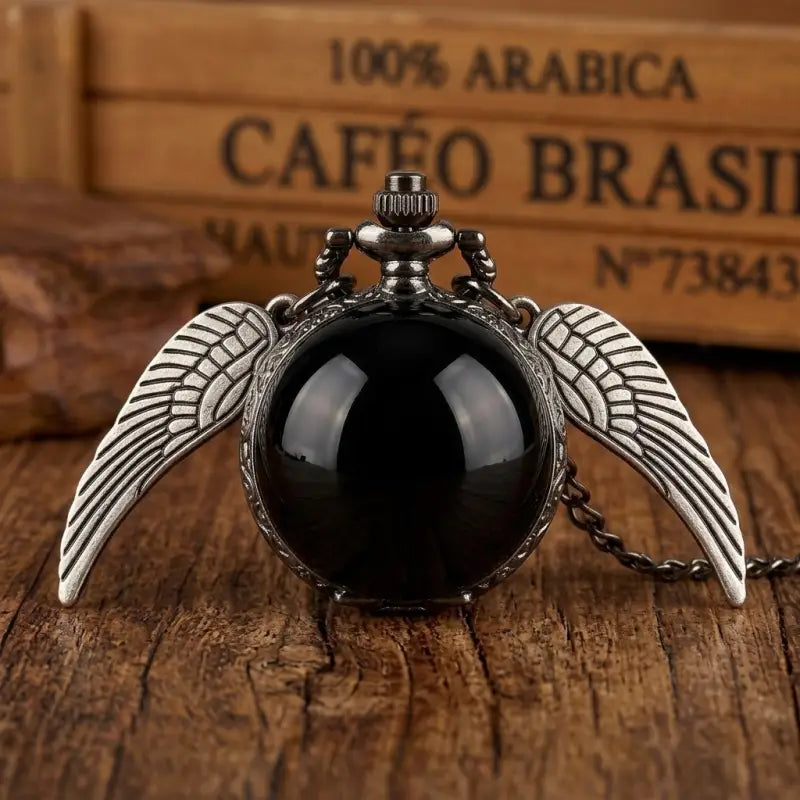 Montre à Gousset Quartz Collier Ailes Femme