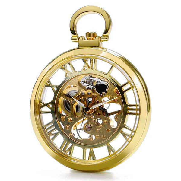 Montre à Gousset Mécanique Squelette Homme