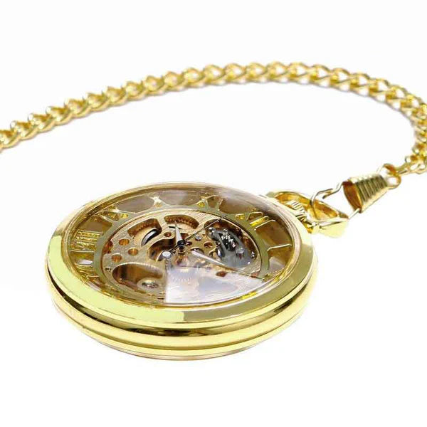 Montre à Gousset Mécanique Squelette Homme