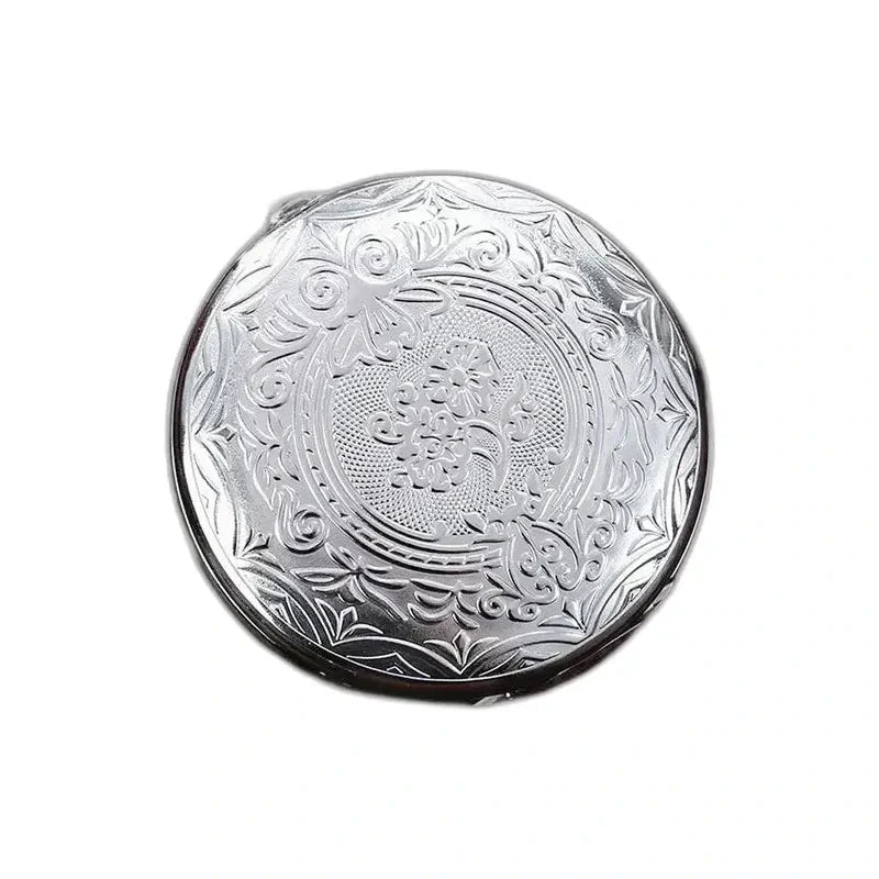 Montre à gousset automatique gravée homme - couvercle chasseur argenté gravé motifs floraux, fermé