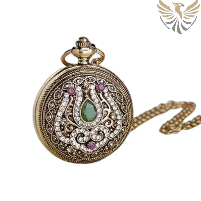 Montre Collier Femme avec Pierres Précieuses