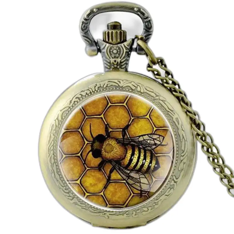 Montre Collier Reine des Abeilles Vintage - Argent