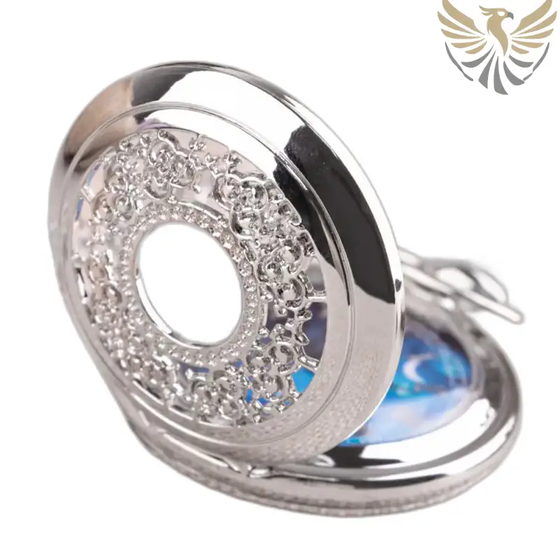 Montre Collier Romantic Royal Bleu Argent Femme