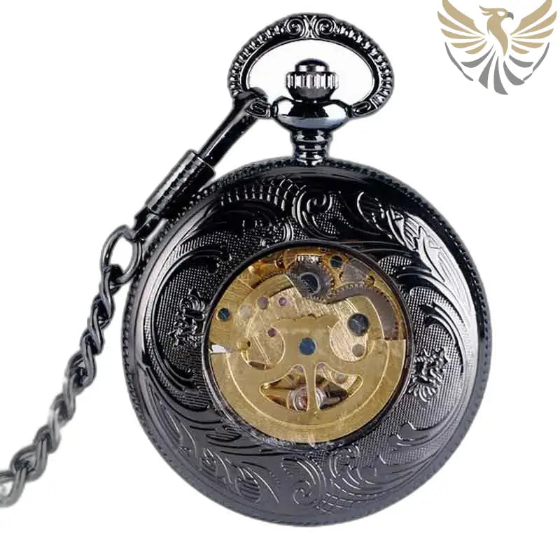 Montre de Poche à Gousset Steampunk Rhodium Automatique