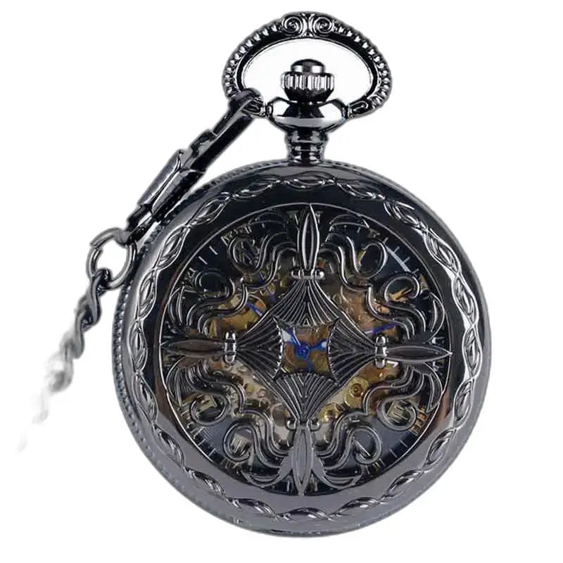 Montre de Poche à Gousset Steampunk Rhodium Automatique - sans Boite