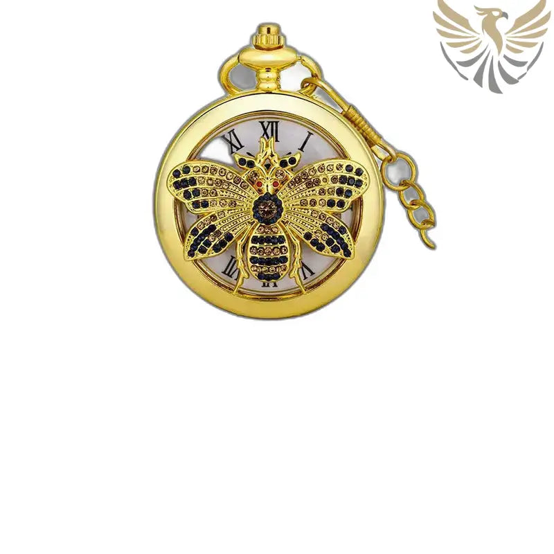 Montre de Poche Quartz Papillon Or Classique