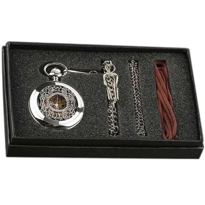 Montre Gousset Argent Luxe Coffret Cadeau