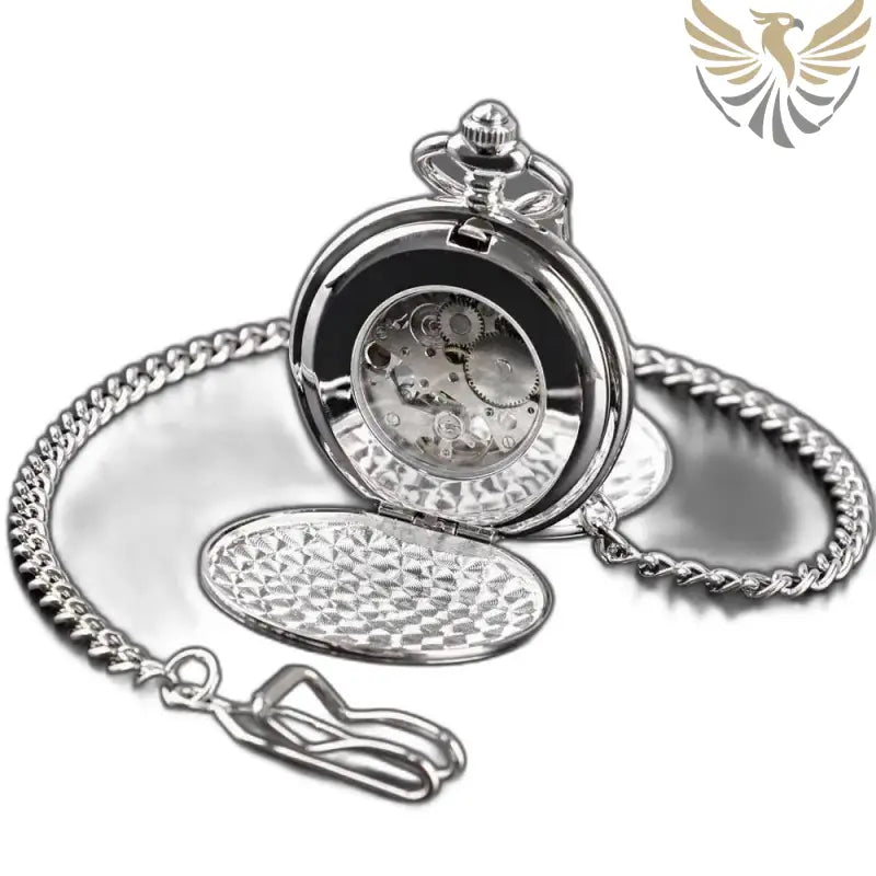 Montre Gousset Mécanique Lisse Mirror Luxe Argent