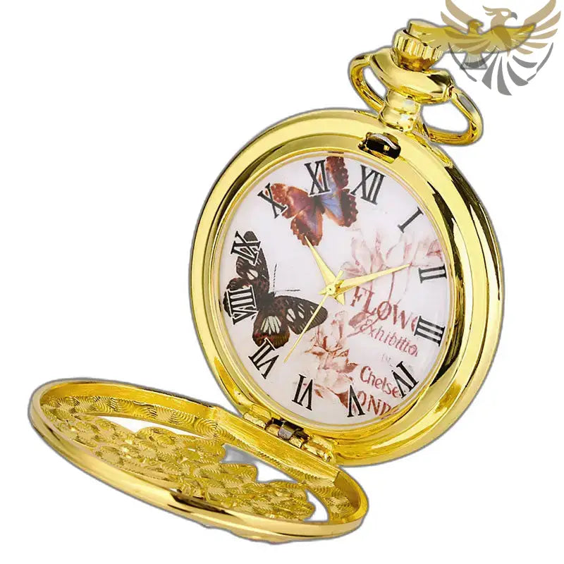 Montre Gousset Or Papillon Design élégant