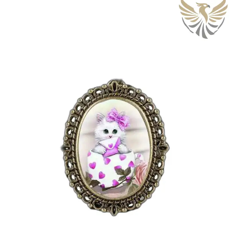 Montre Pendentif Chaton Kitty Rose Mignonne