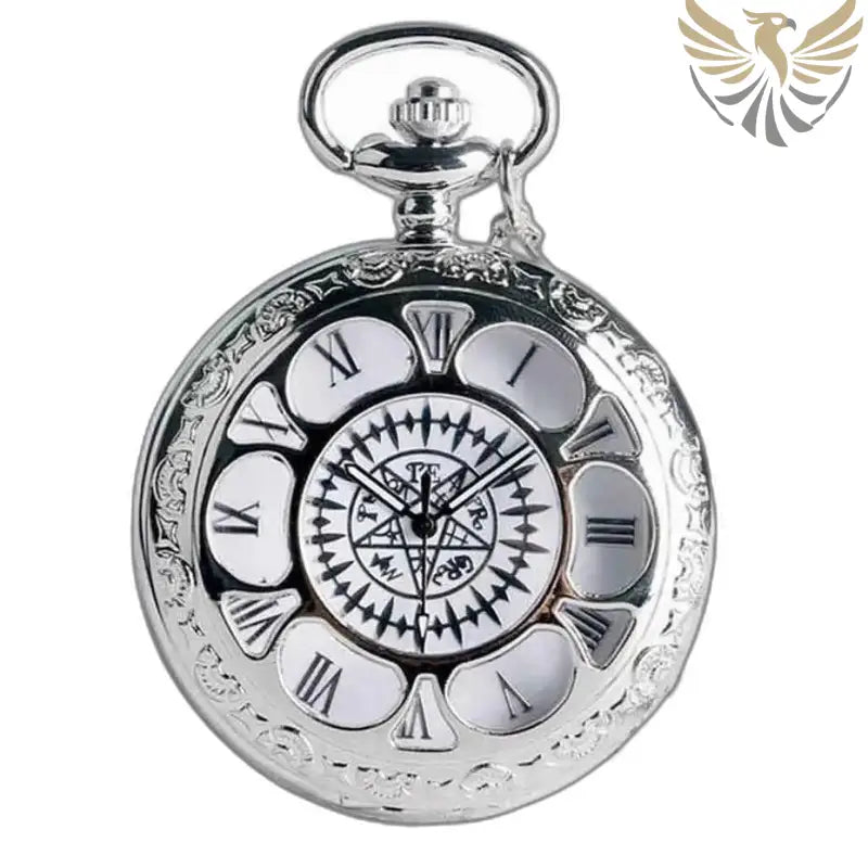 Montre Pendentif D’argent élégante avec Chaîne