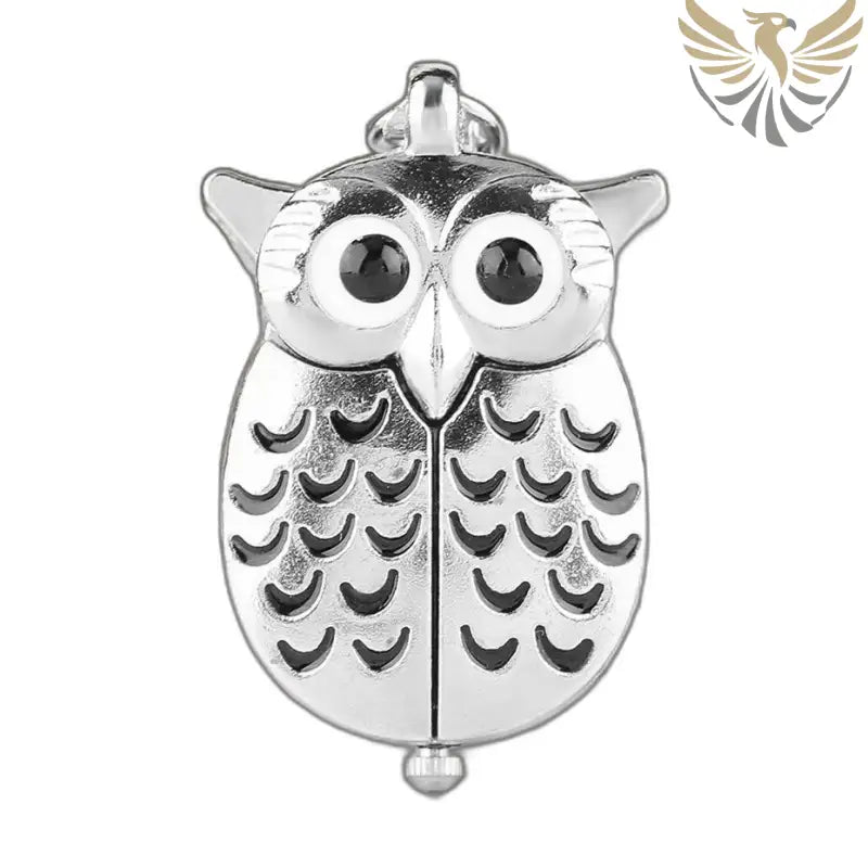 Montre Pendentif Hibou Vintage Argent