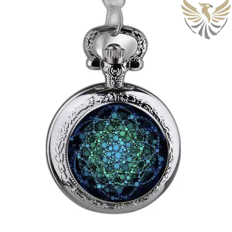 Montre Pendentif Rosace à Perles élégante