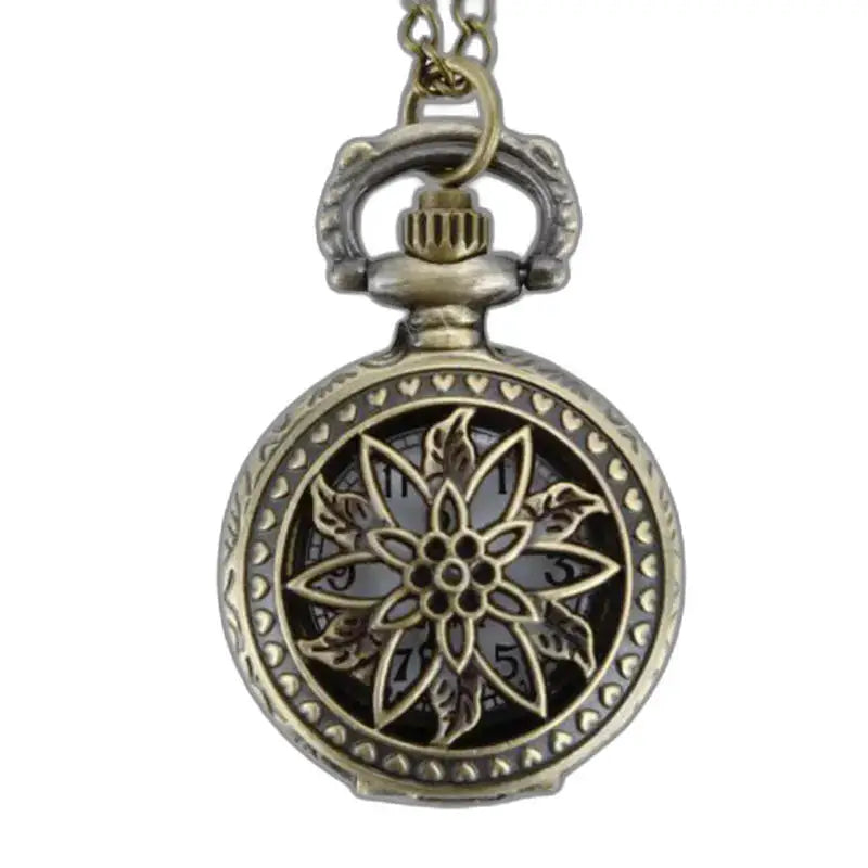 Montre Pendentif Vintage Femme Coeur Argent - 1