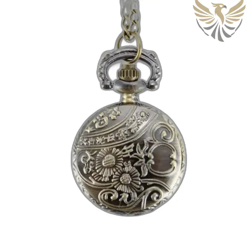 Montre Pendentif Vintage Femme Coeur Argent